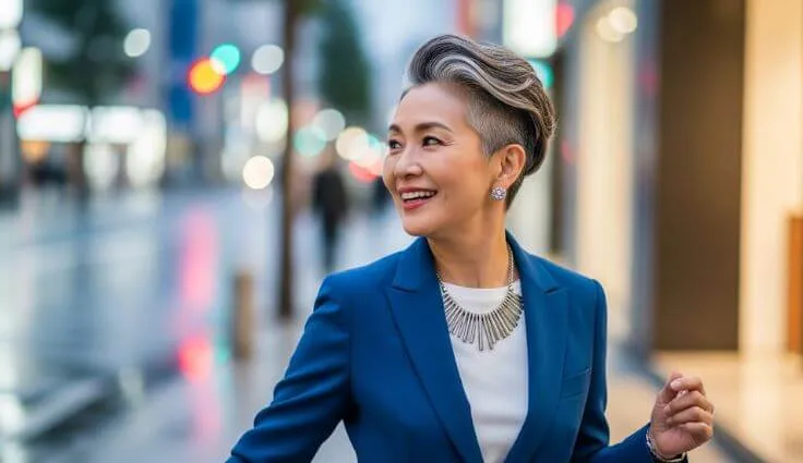 60代のツーブロック女性におすすめの髪型