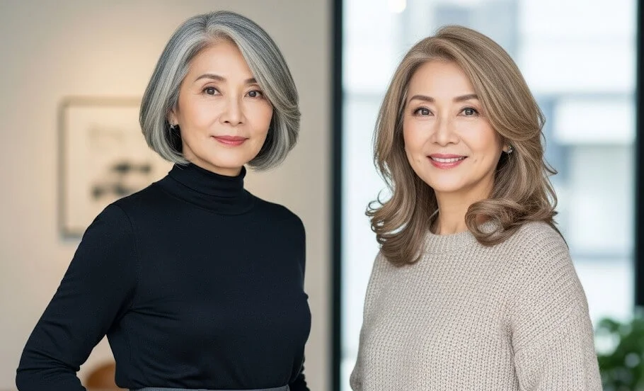 60代に人気のヘアカラーバリエーションとミルクティーベージュの魅力