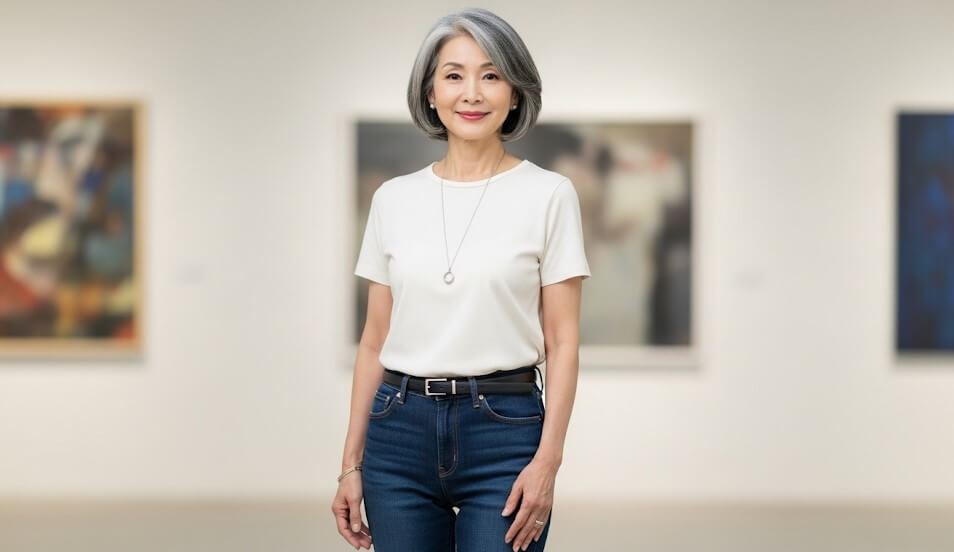 60代女性のお手本ファッション夏バージョン｜体型カバーと華やかさの両立術